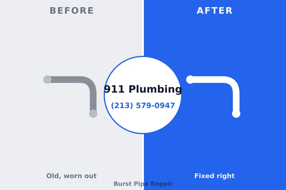 Before and after: plumbing repair Lakeview, GA